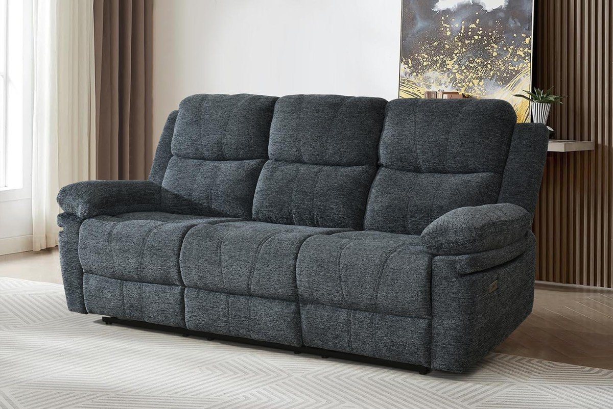 Infinity Furniture Thea Power Recliner Sofa in Charcoal