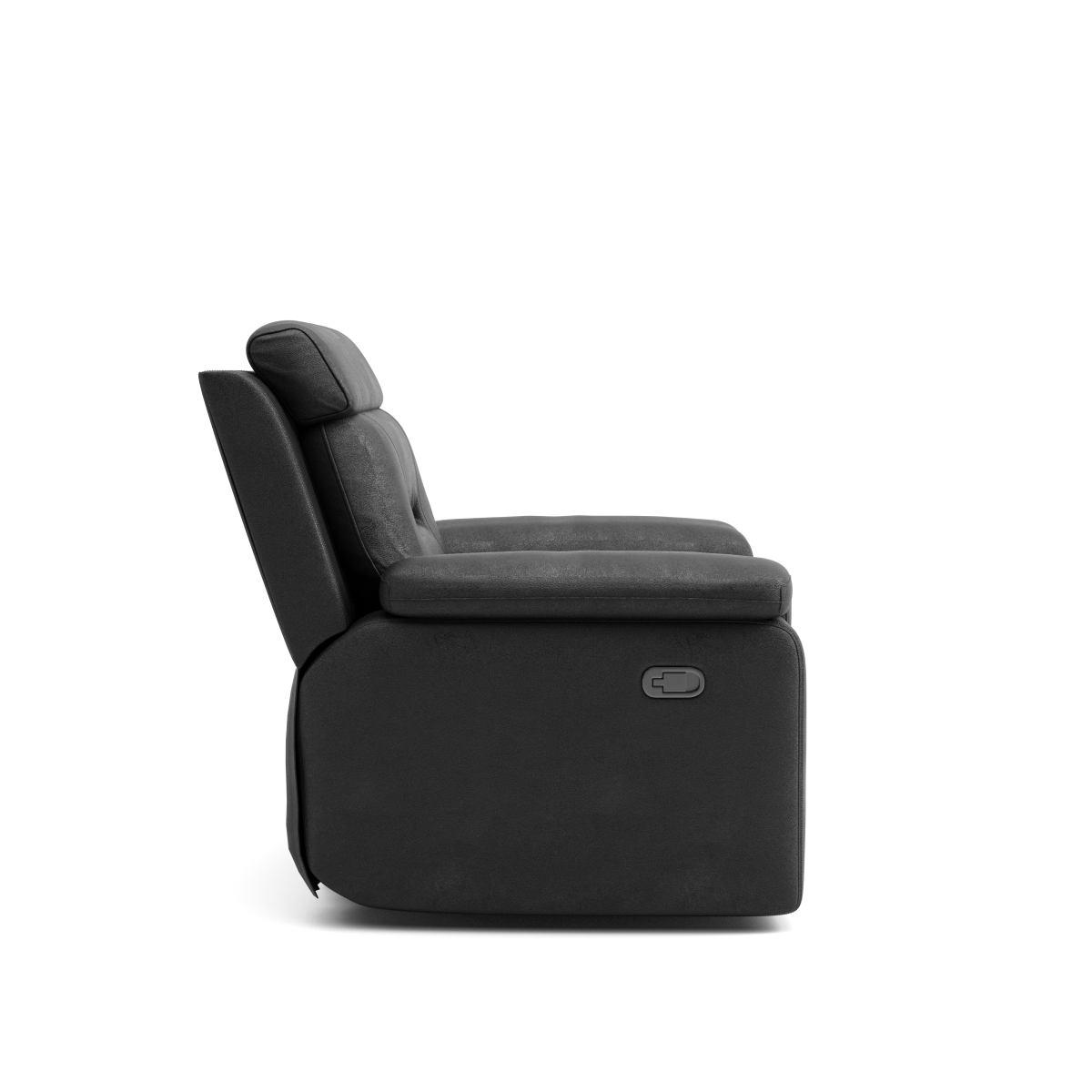 Infinity Furniture Nelson Recliner in Black Leather