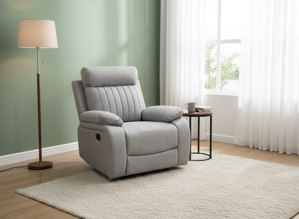 Infinity Furniture Elyse Glider Recliner in Stone