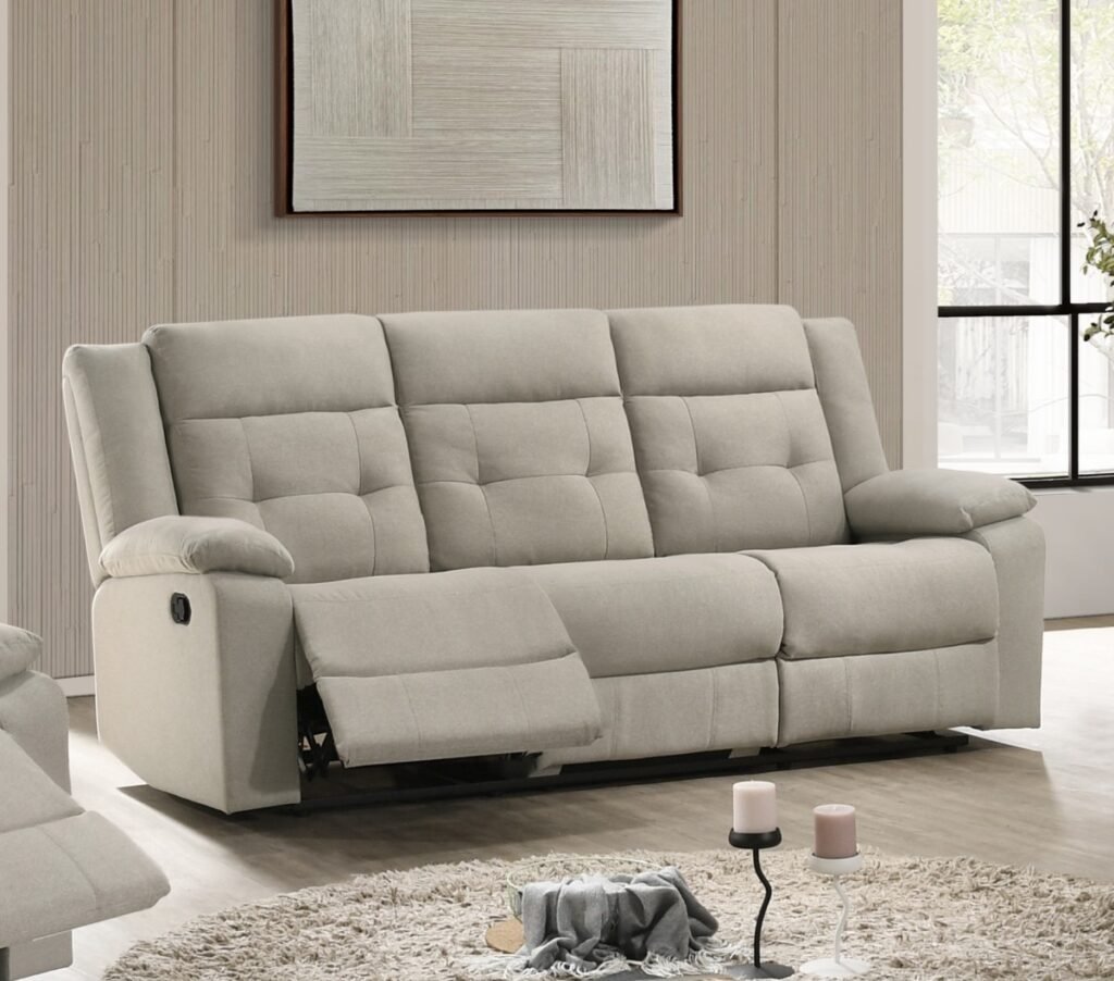 Infinity Furniture Tennessee Recliner Sofa in Beige