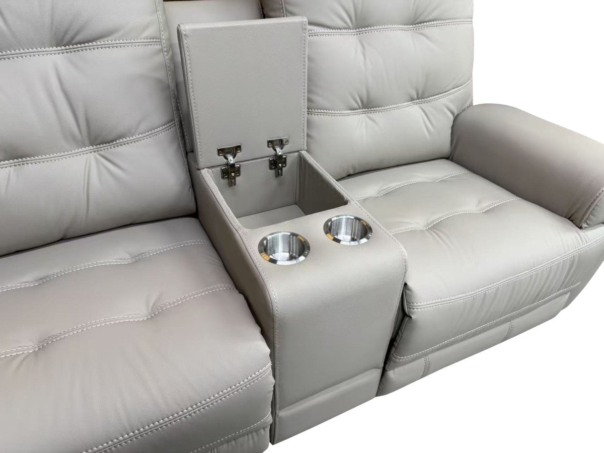 Infinity Furniture Nola Power Recliner Loveseat in Taupe