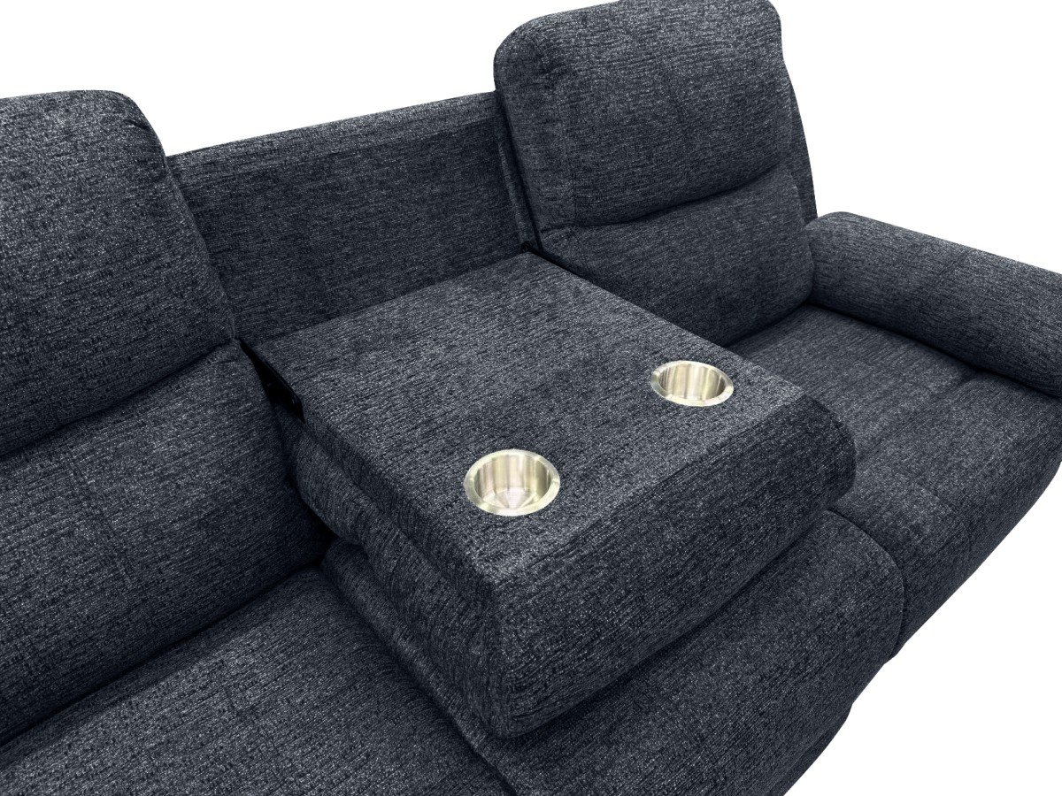 Infinity Furniture Thea Power Recliner Sofa in Charcoal