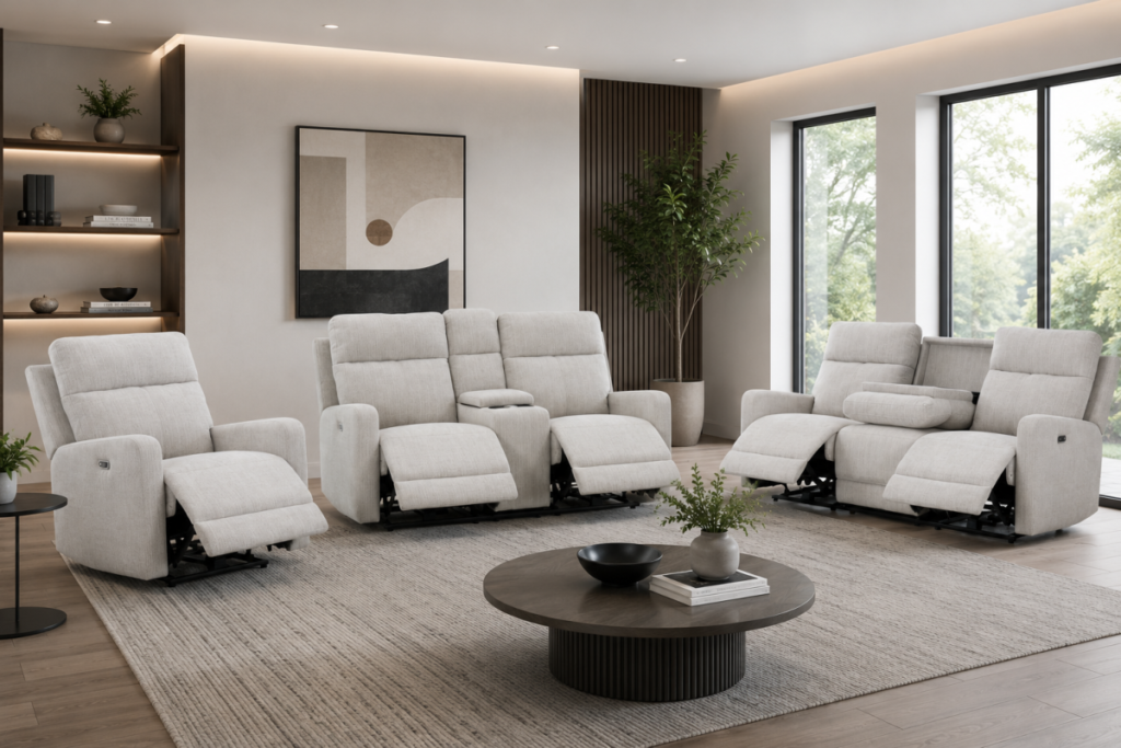 Infinity Furniture Marvellous Power Recliner in Oatmeal Milk