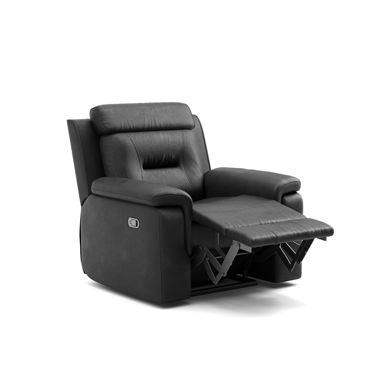 Infinity Furniture Nelson Recliner in Black Leather