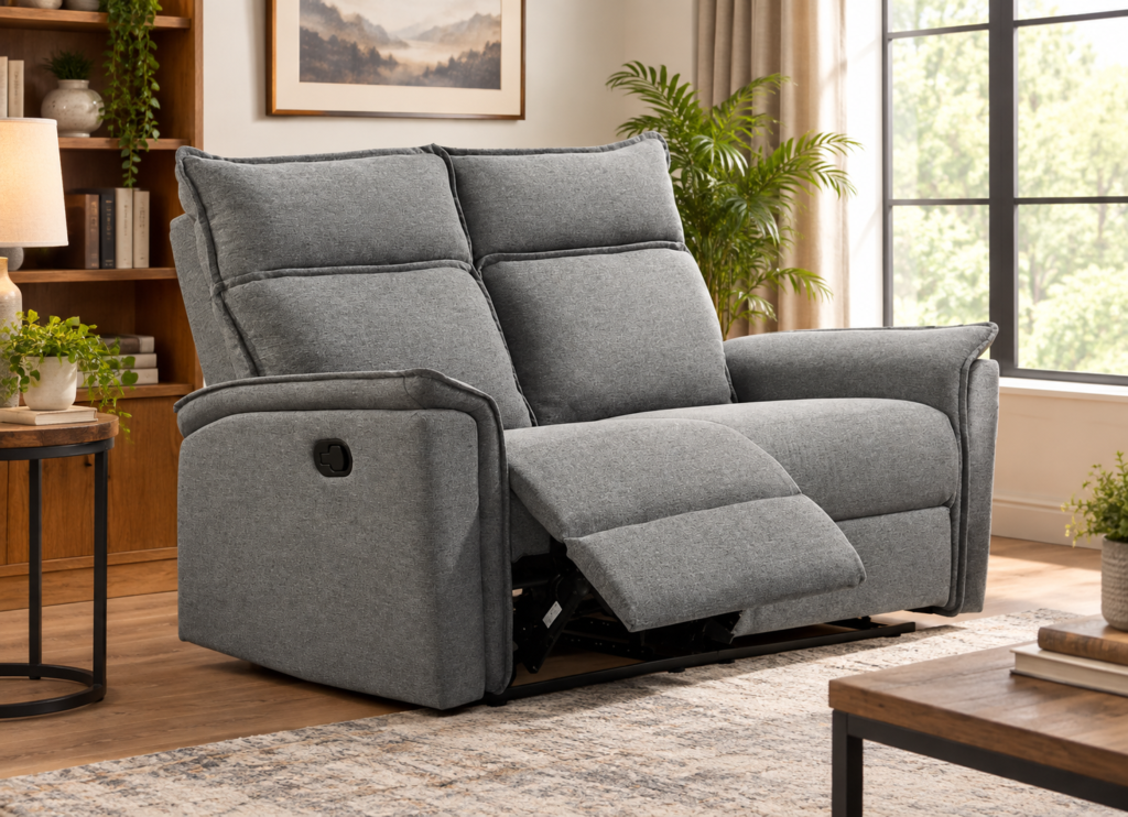 Infinity Furniture Sahara Recliner Loveseat in Grey