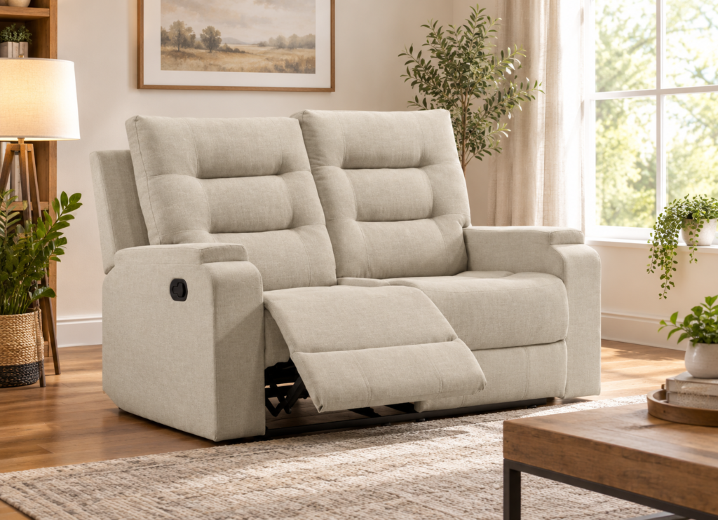 Infinity Furniture Hudson Recliner Loveseat in Beige