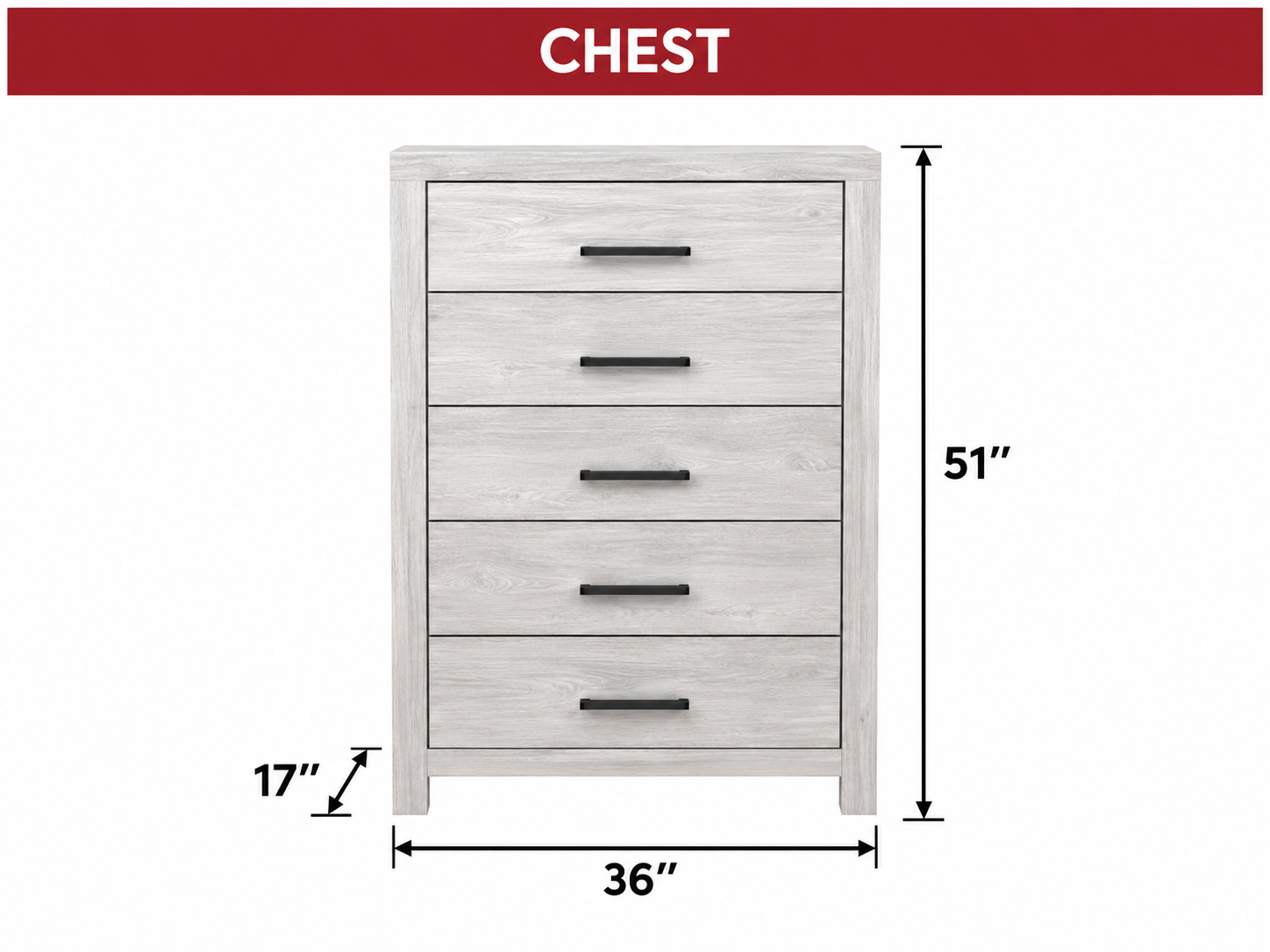 Denver Light Grey Wood Bedroom