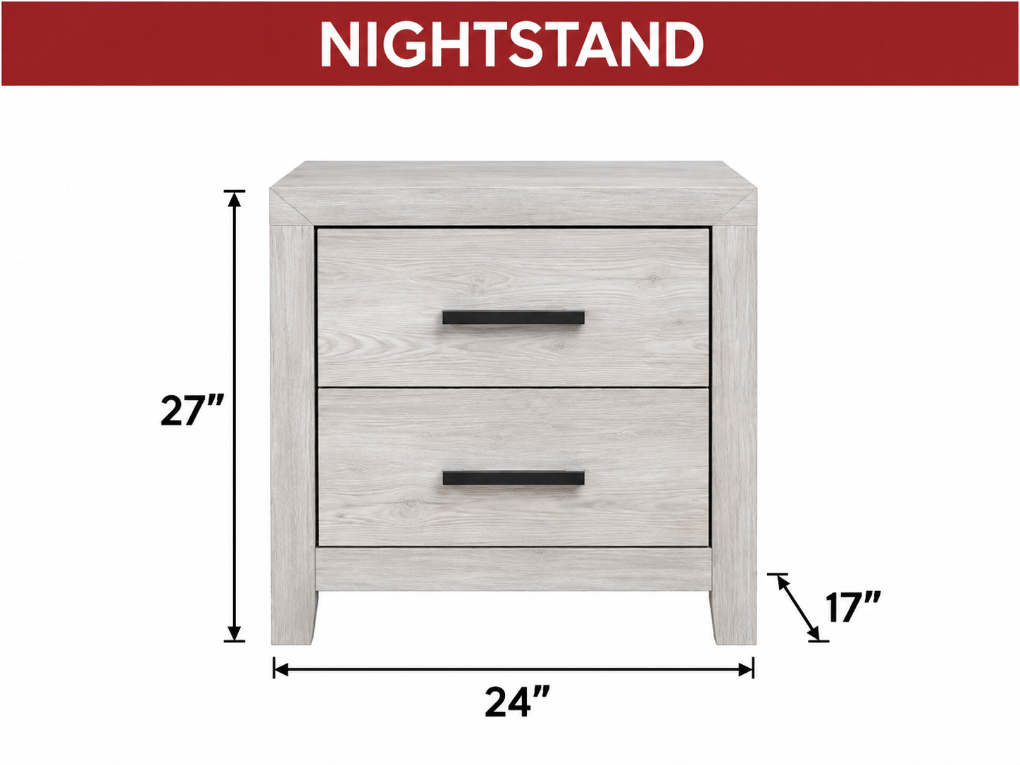 Denver Light Grey Wood Bedroom