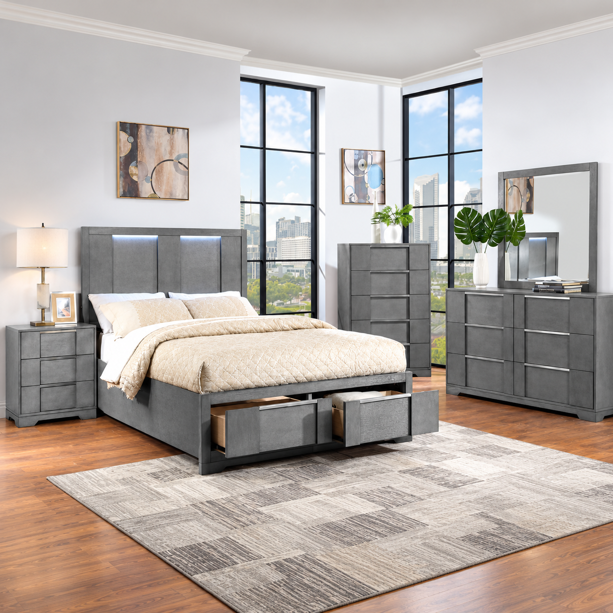 Kylie Grey Bed