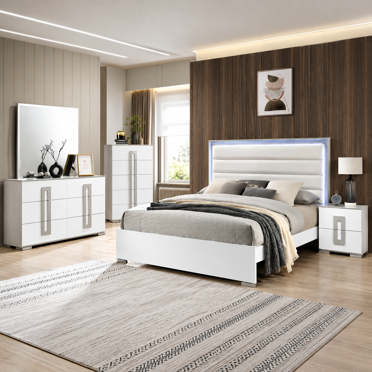 Olivia White Bedroom Collection